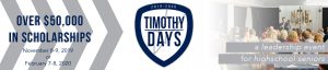 Timothy Days page header banner 2019-2020